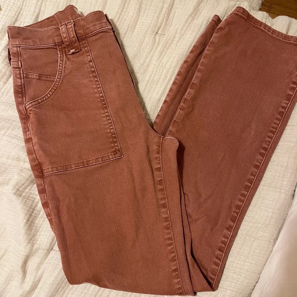 Madewell Rust High Rise Bootcut